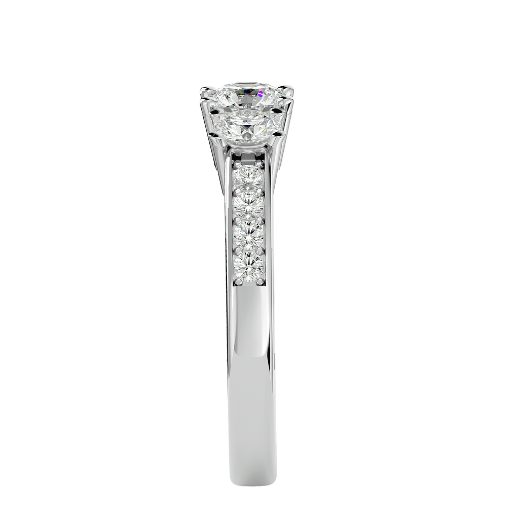 Vada Lab Grown Three-Stone Diamond Ring – Ethical & Elegant Choice