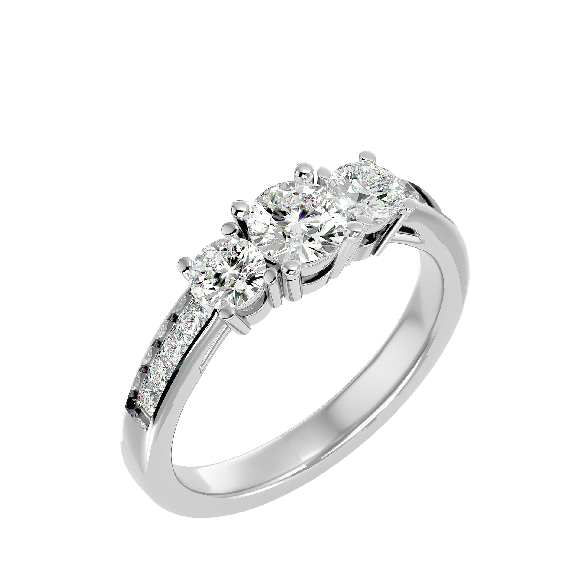 Vada Lab Grown Three-Stone Diamond Ring – Ethical & Elegant Choice