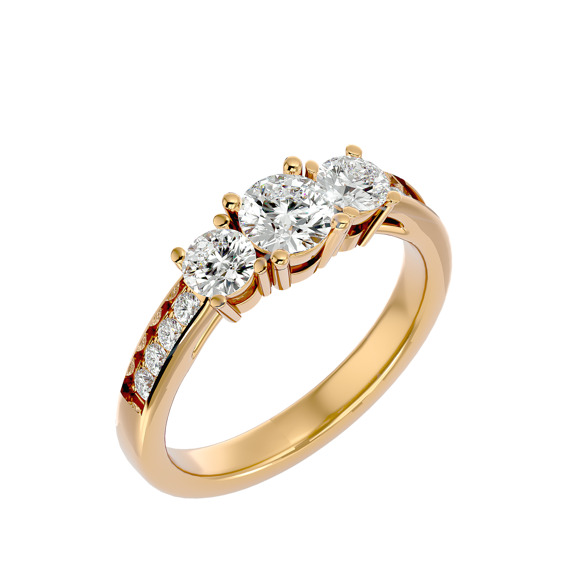 Vada Lab Grown Three-Stone Diamond Ring – Ethical & Elegant Choice