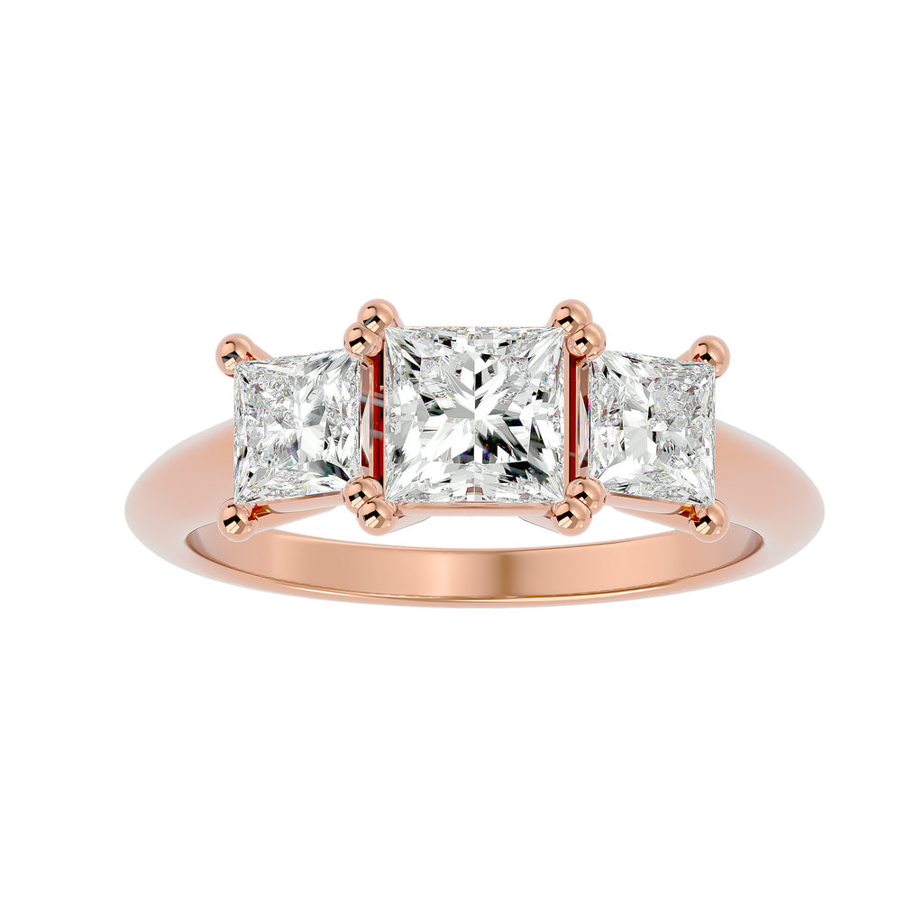 Emmarie Lab Grown Diamond Three-Stone Ring – Sustainable Sparkle