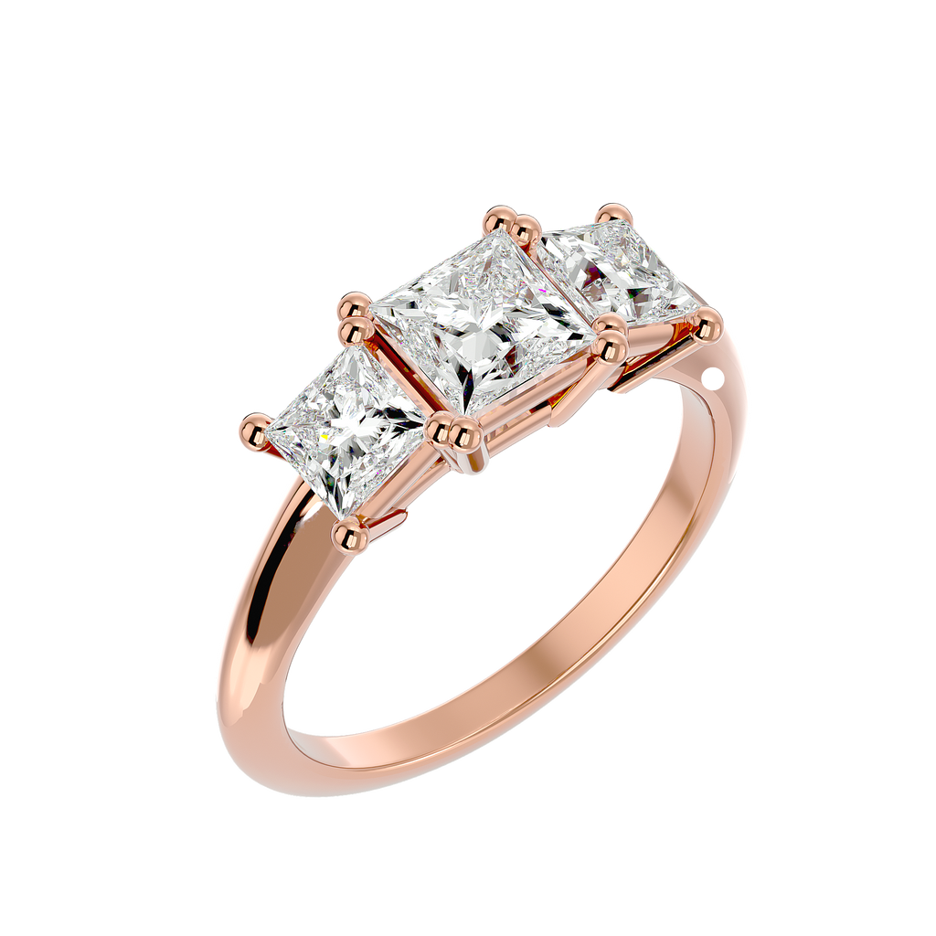 Emmarie Lab Grown Diamond Three-Stone Ring – Sustainable Sparkle