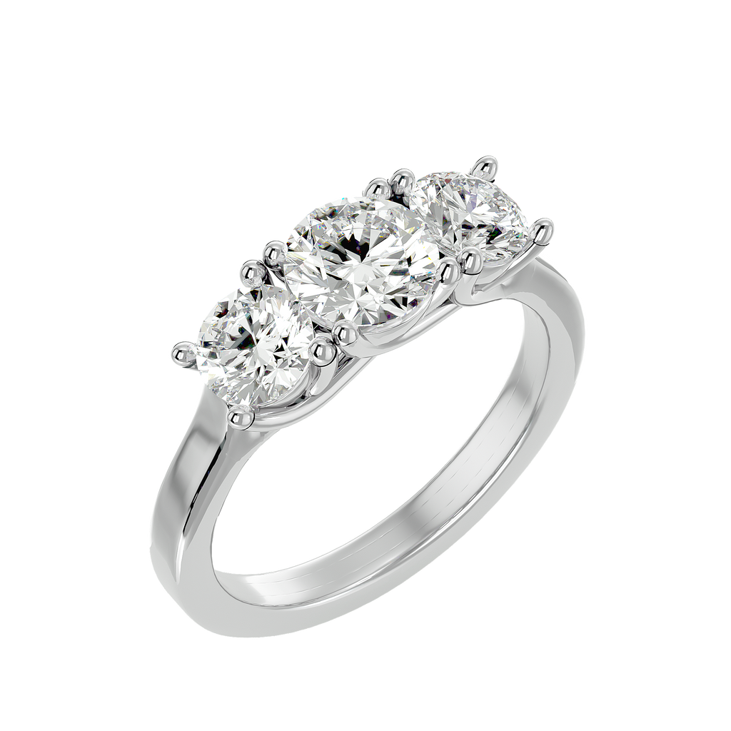 Kailyn Lab Grown Three-Stone Diamond Ring – Timeless Ethical Beauty