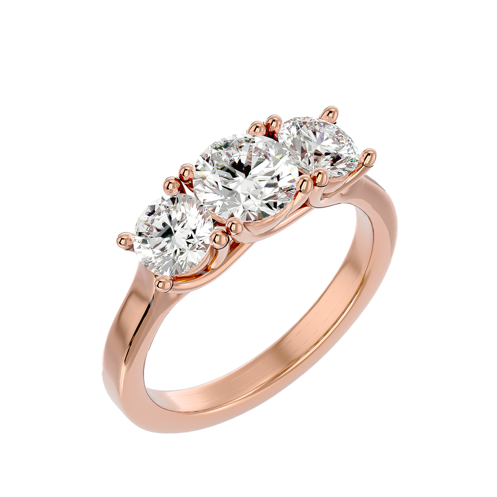 Kailyn Lab Grown Three-Stone Diamond Ring – Timeless Ethical Beauty