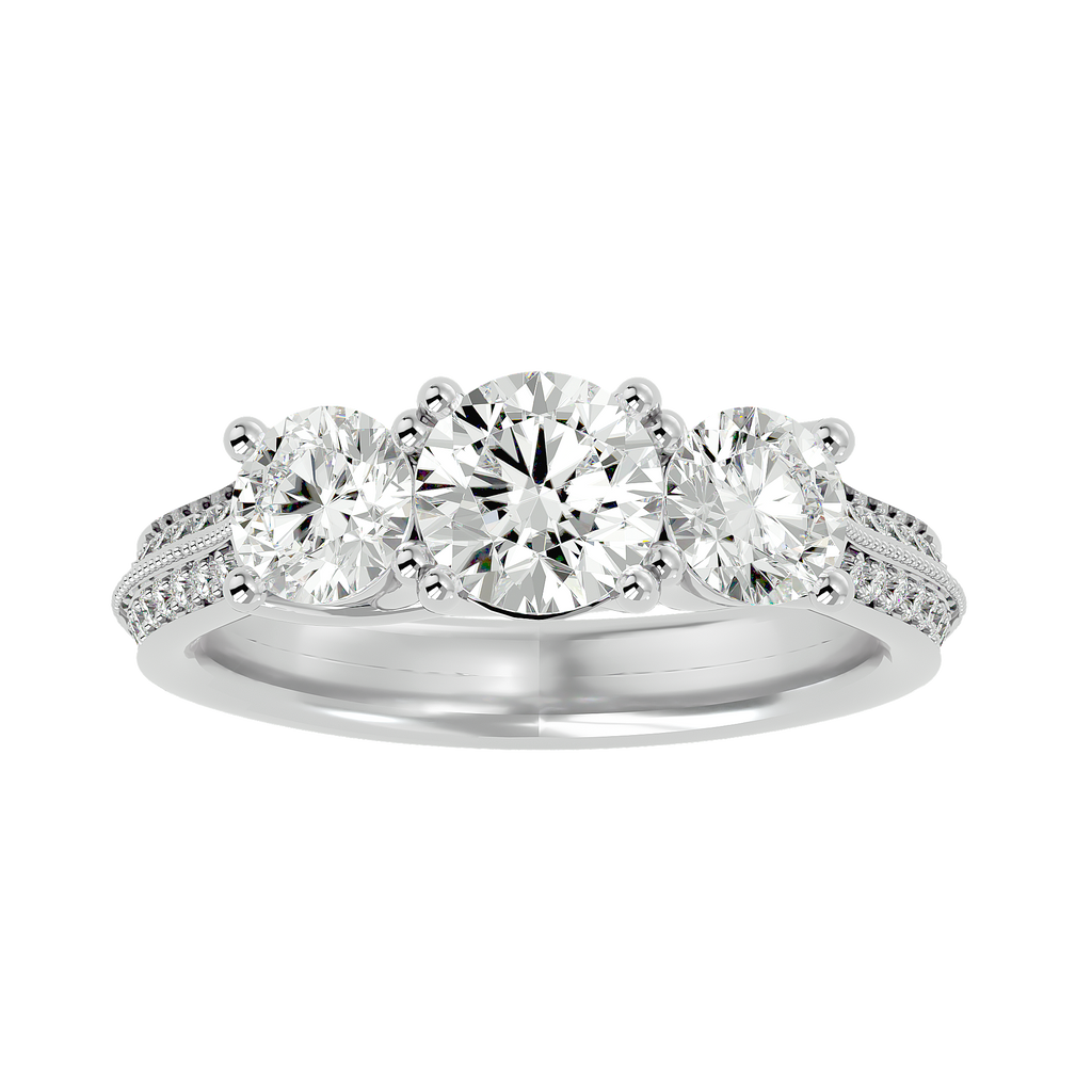 Azaria Lab Grown Three-Stone Diamond Ring – Elegant & Ethical