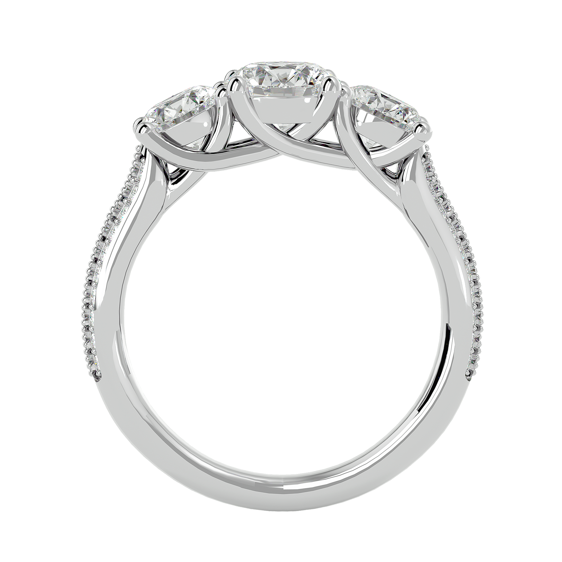 Azaria Lab Grown Three-Stone Diamond Ring – Elegant & Ethical