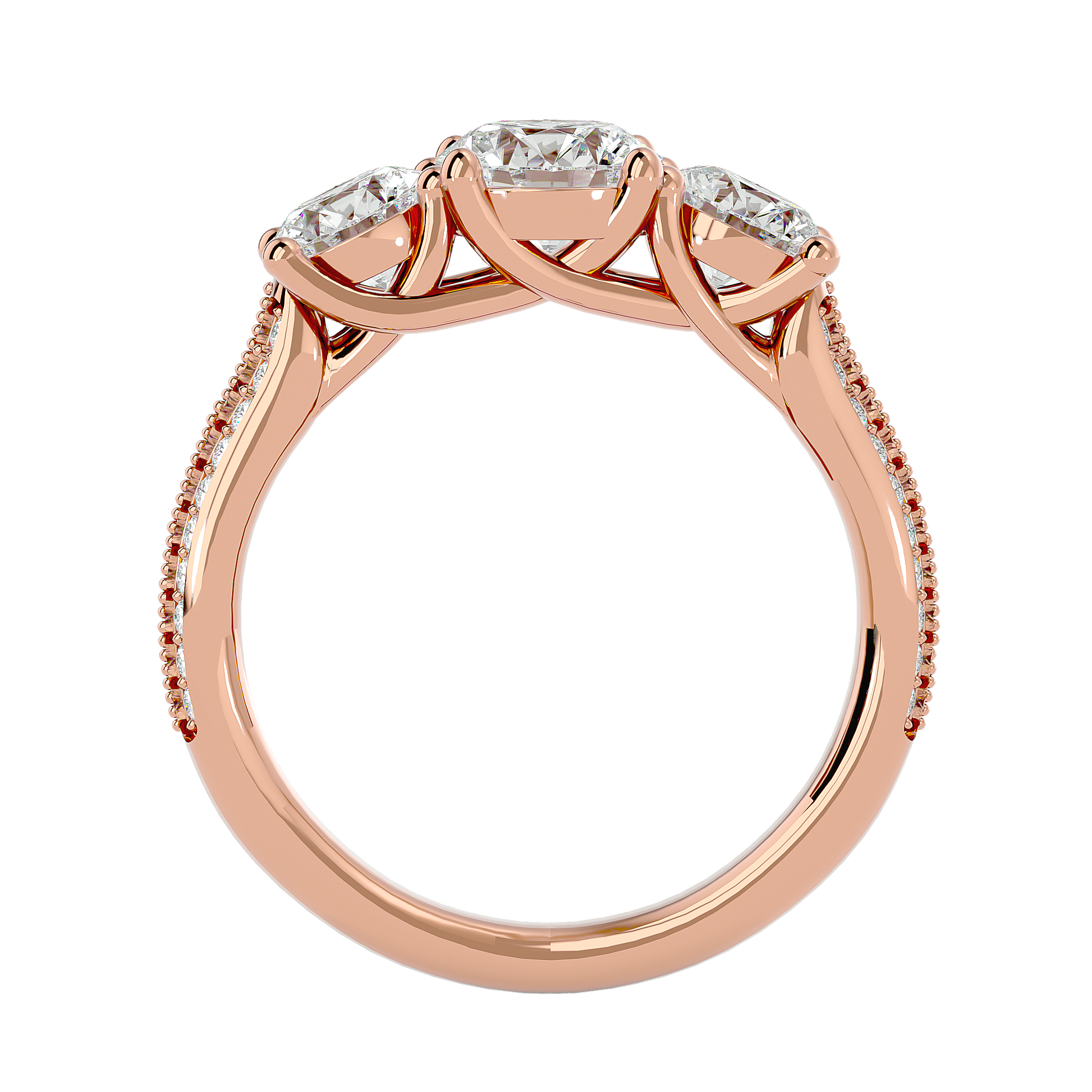 Azaria Lab Grown Three-Stone Diamond Ring – Elegant & Ethical