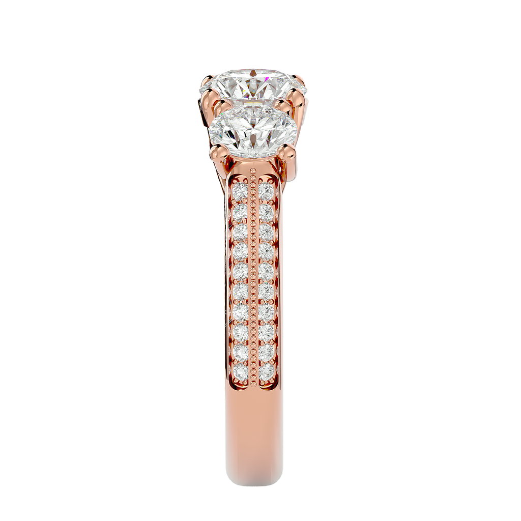 Azaria Lab Grown Three-Stone Diamond Ring – Elegant & Ethical