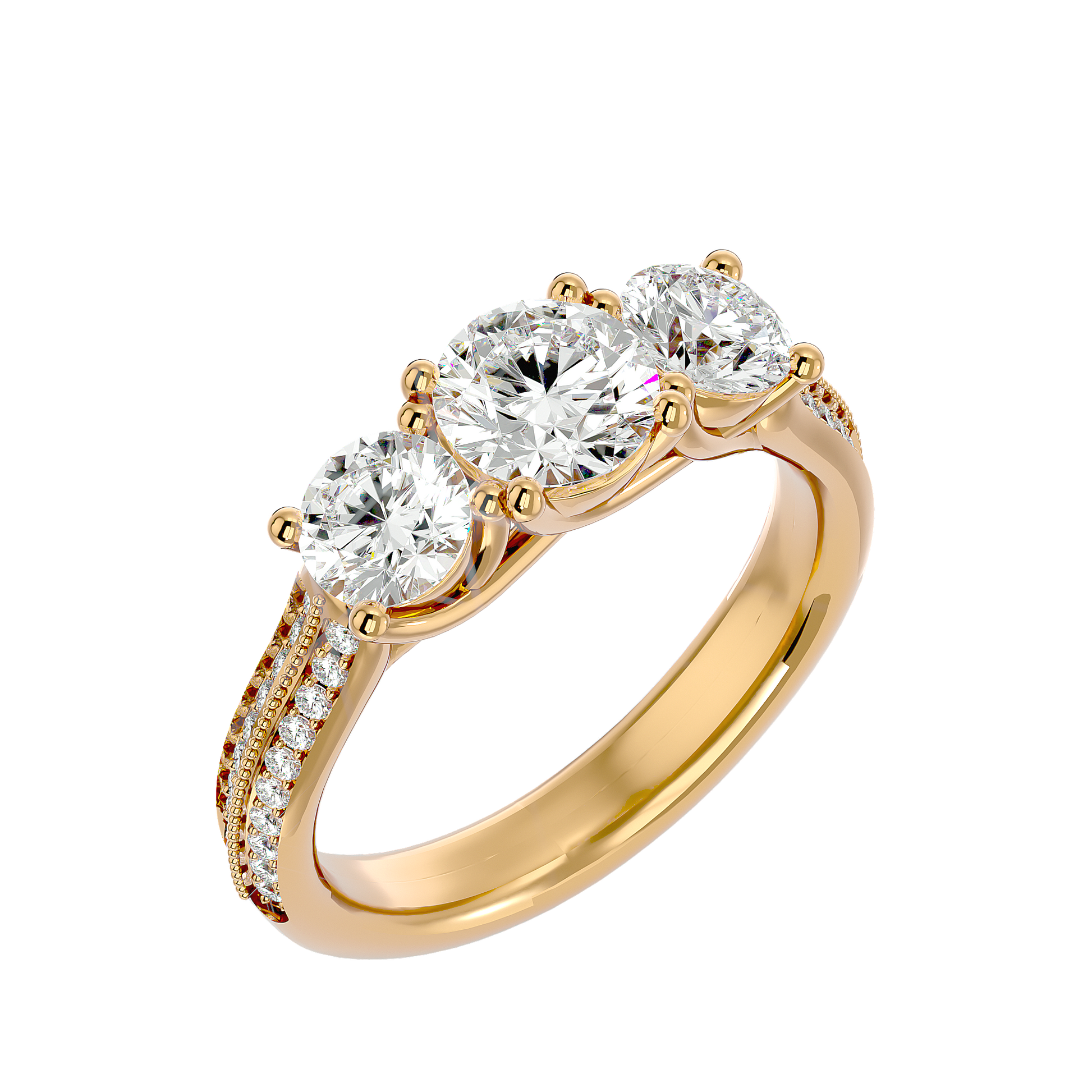 Azaria Lab Grown Three-Stone Diamond Ring – Elegant & Ethical