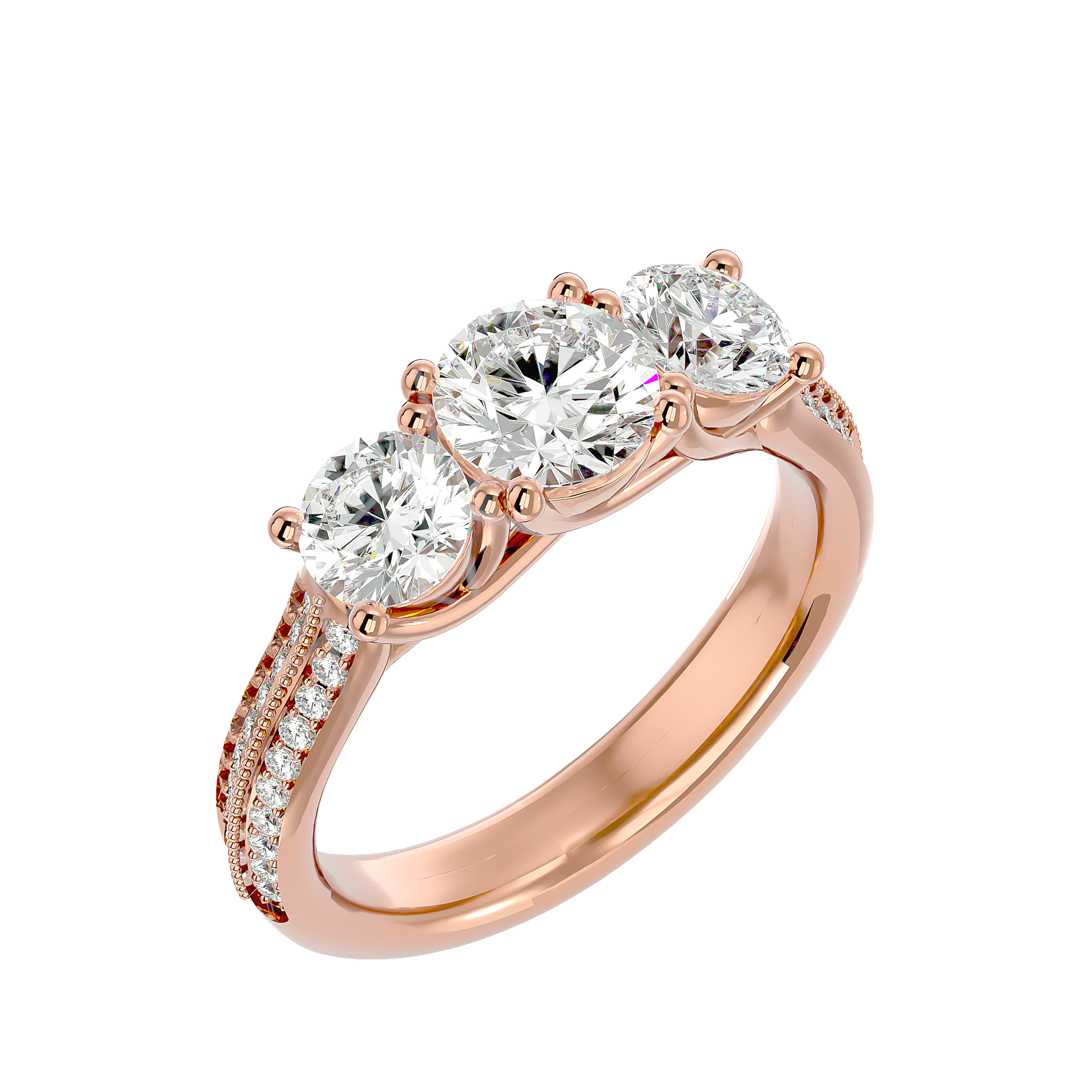 Azaria Lab Grown Three-Stone Diamond Ring – Elegant & Ethical