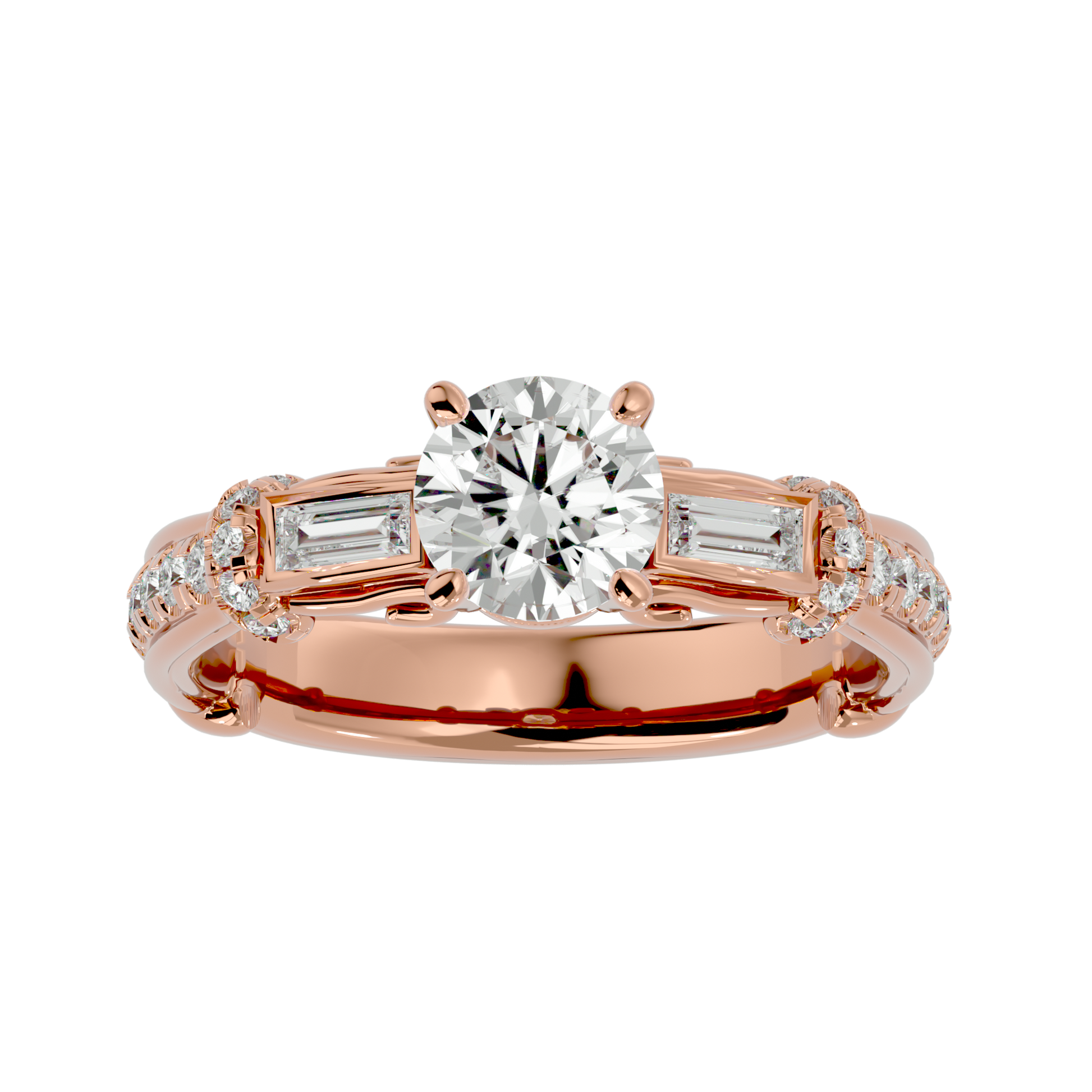 Aurora Diamond Solitaire Ring