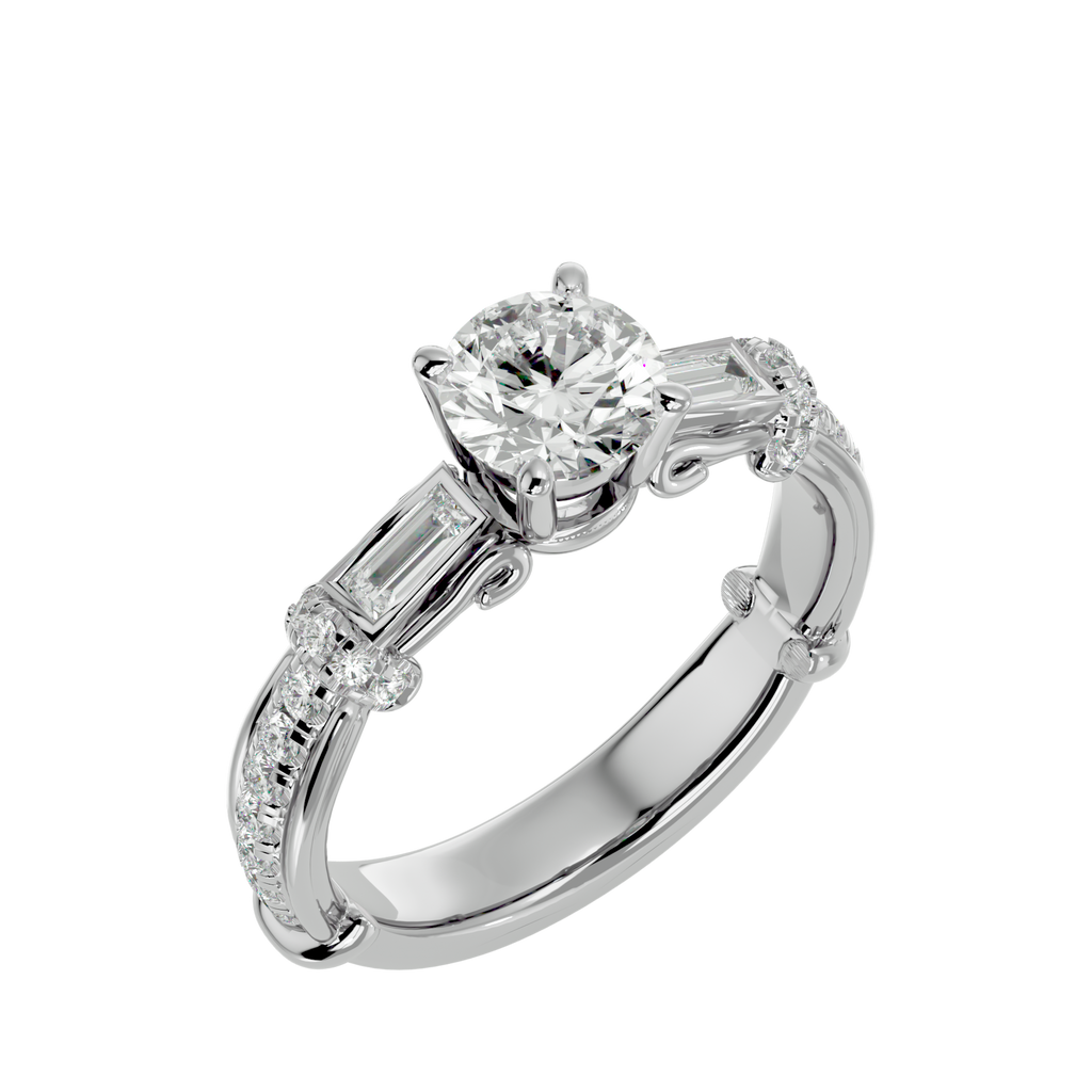 Aurora Diamond Solitaire Ring