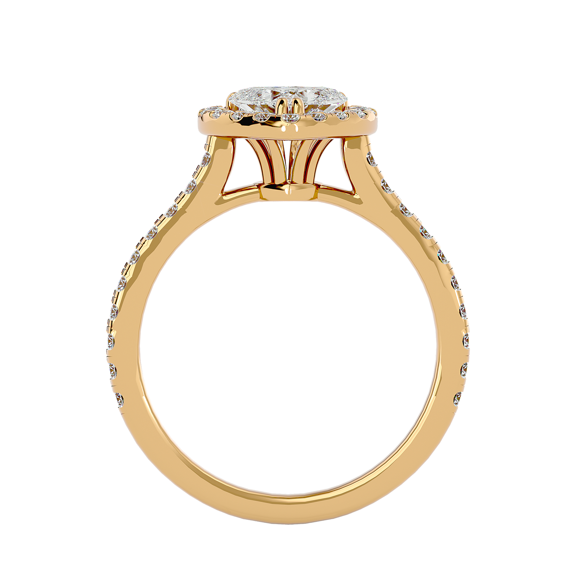 Ezra Diamond Halo Ring