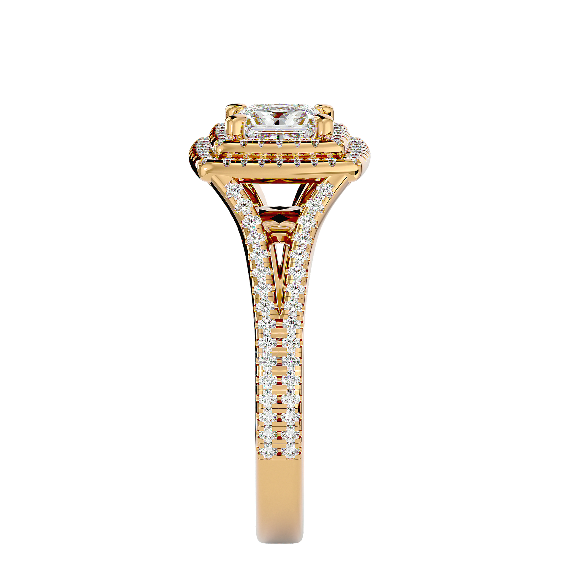 Zinnia Diamond Halo Ring