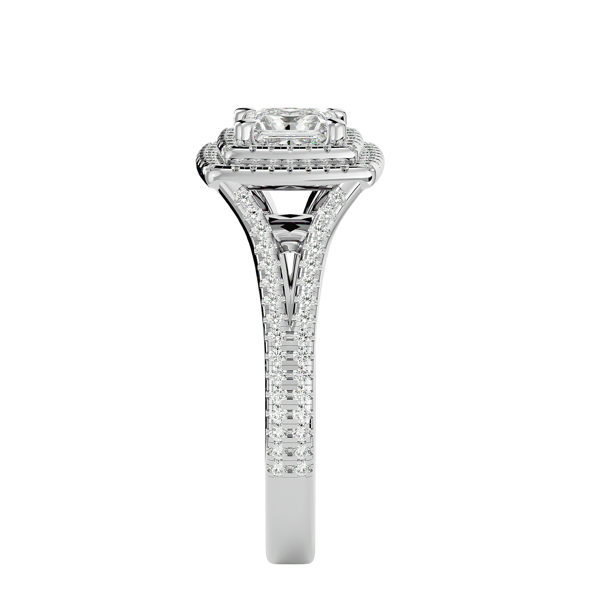 Zinnia Diamond Halo Ring