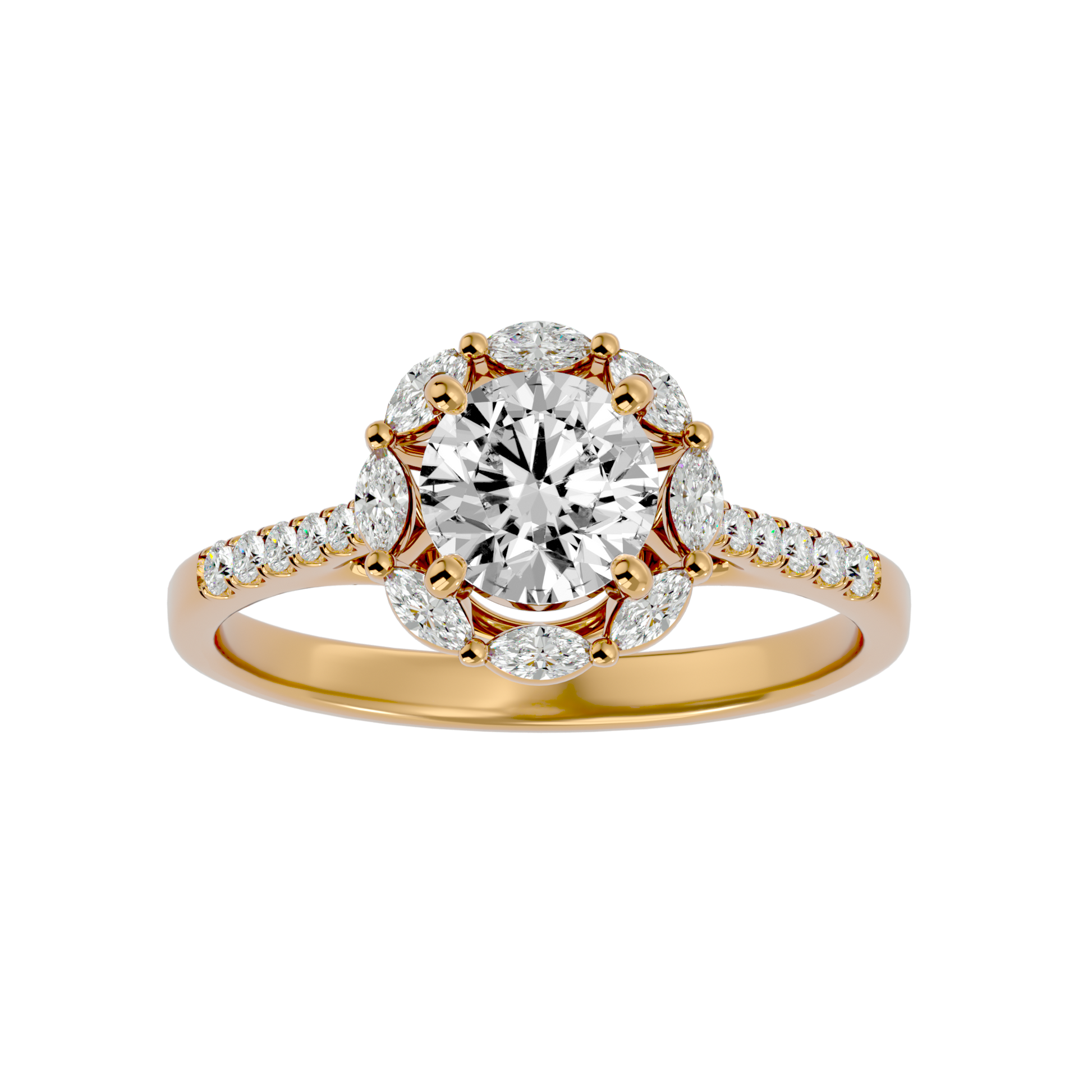 Estella Diamond Halo Ring