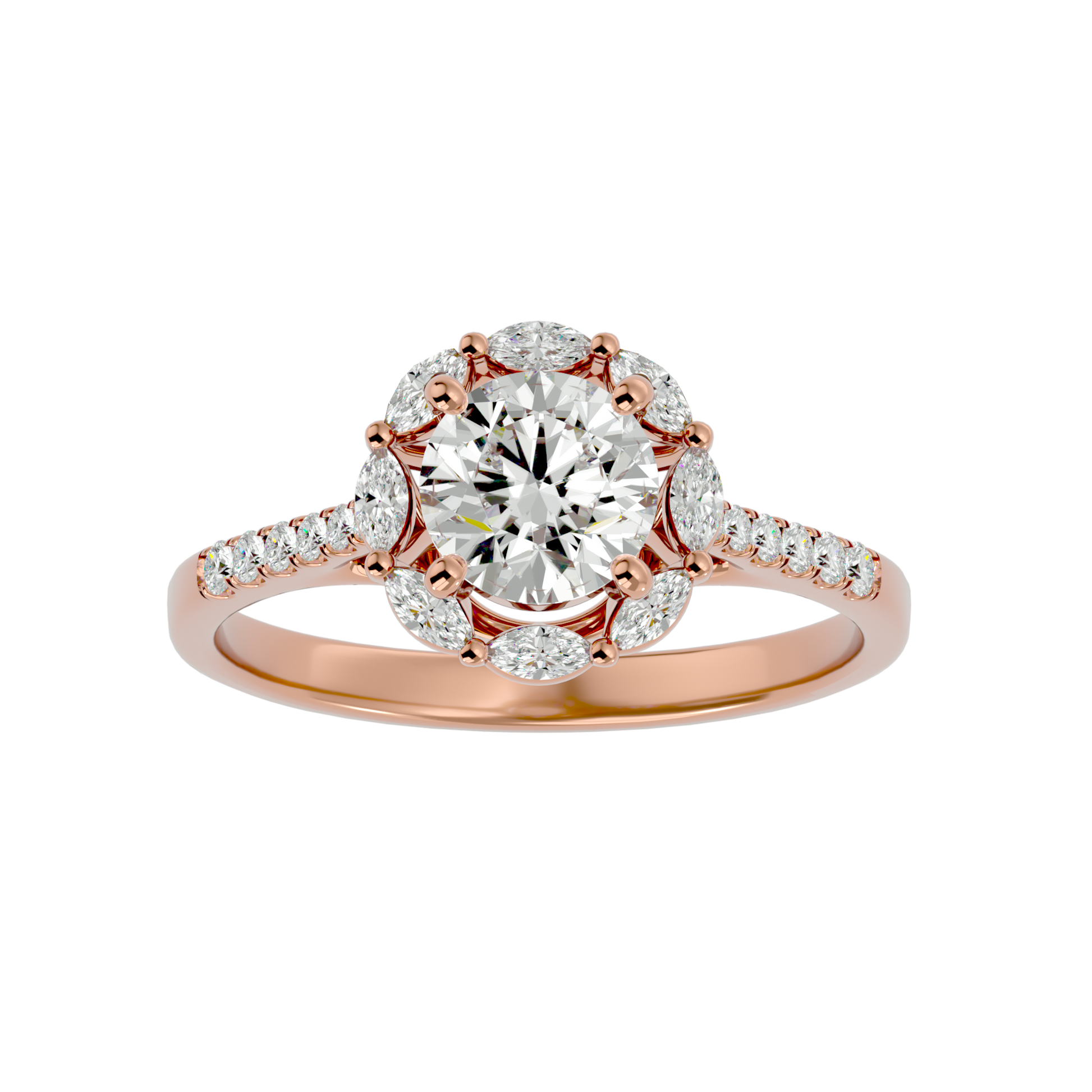 Estella Diamond Halo Ring