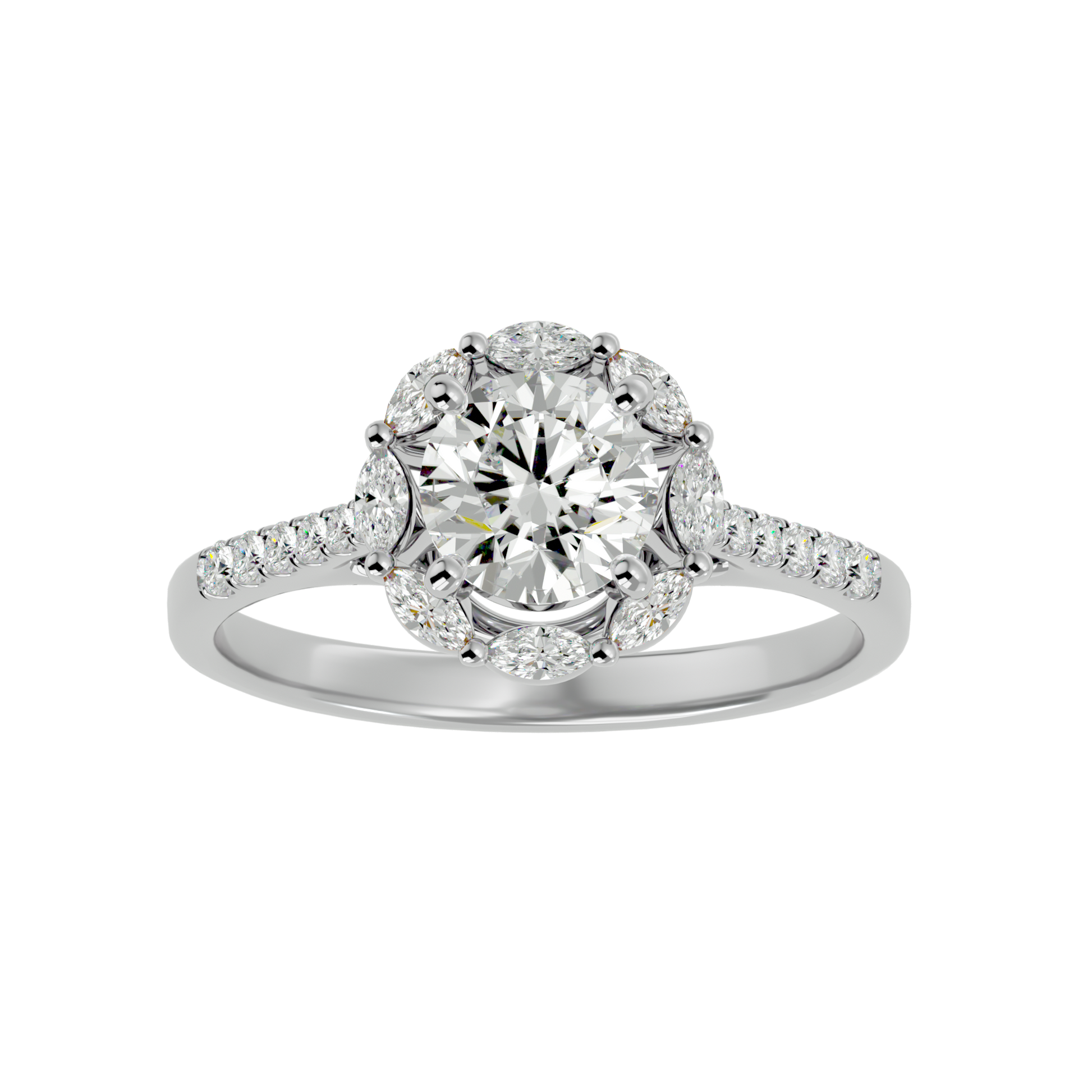 Estella Diamond Halo Ring