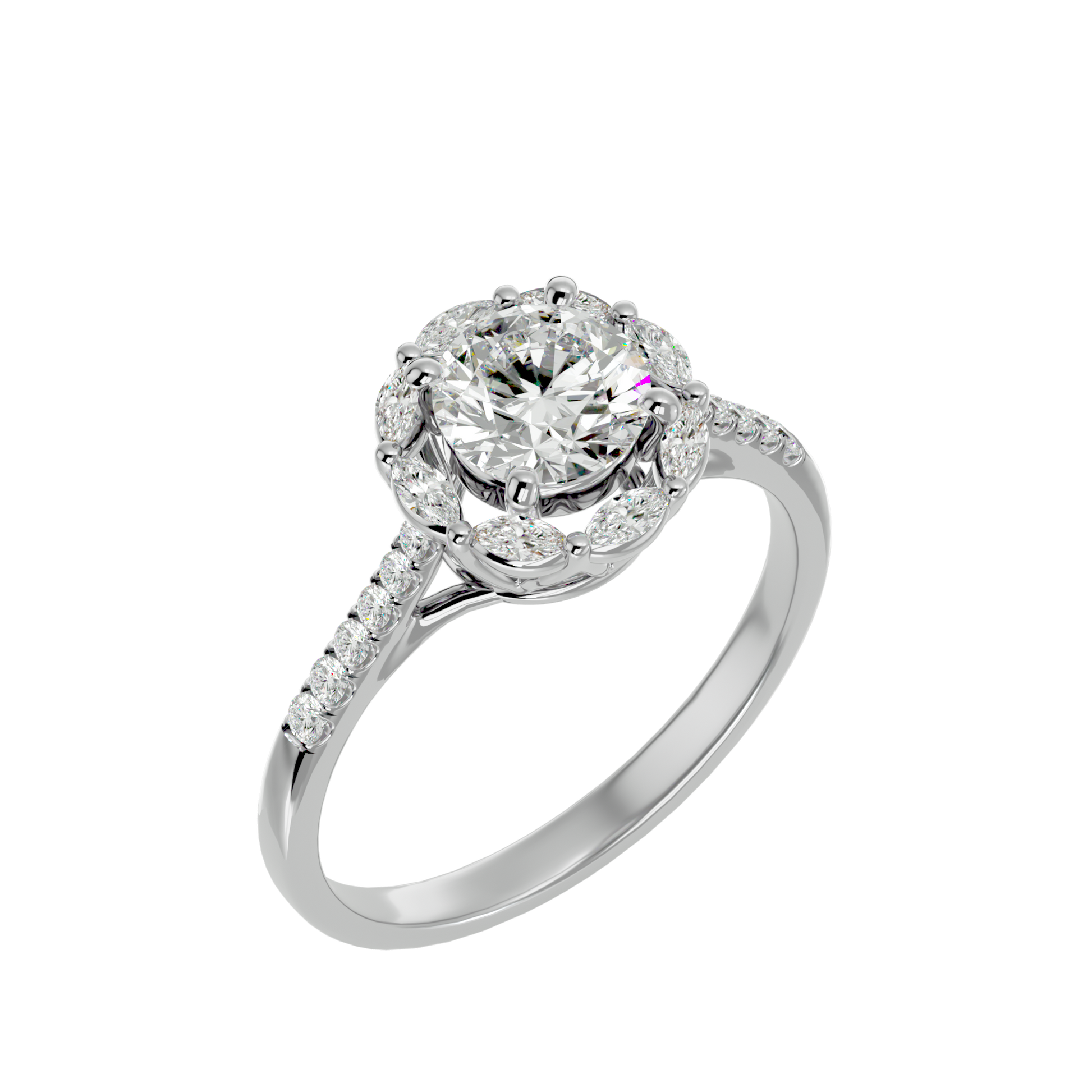 Estella Diamond Halo Ring
