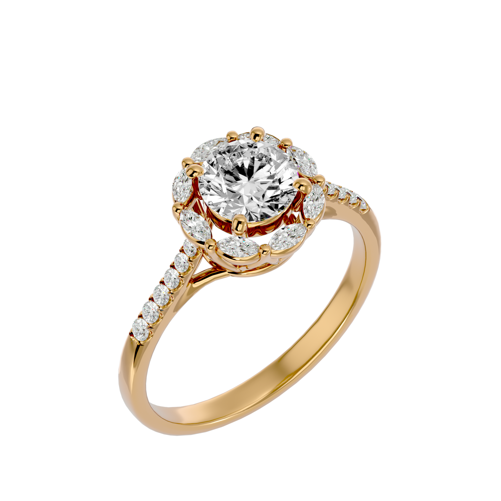 Estella Diamond Halo Ring