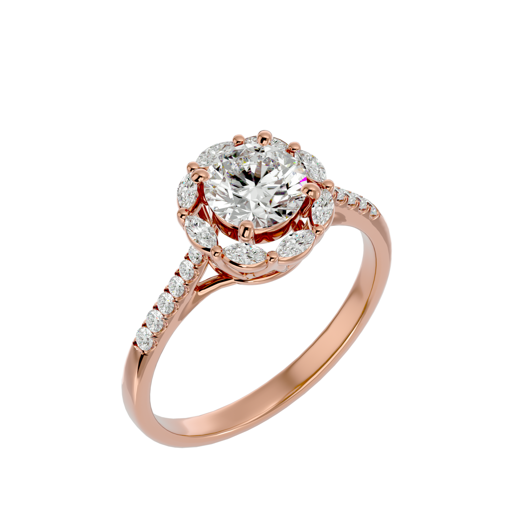 Estella Diamond Halo Ring
