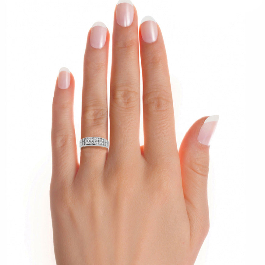 Meredith Diamond Mens Studded Ring