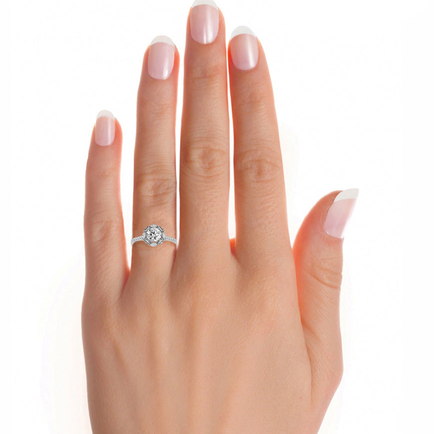 Estella Diamond Halo Ring