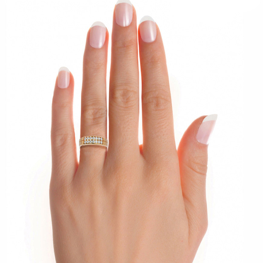 Meredith Diamond Mens Studded Ring
