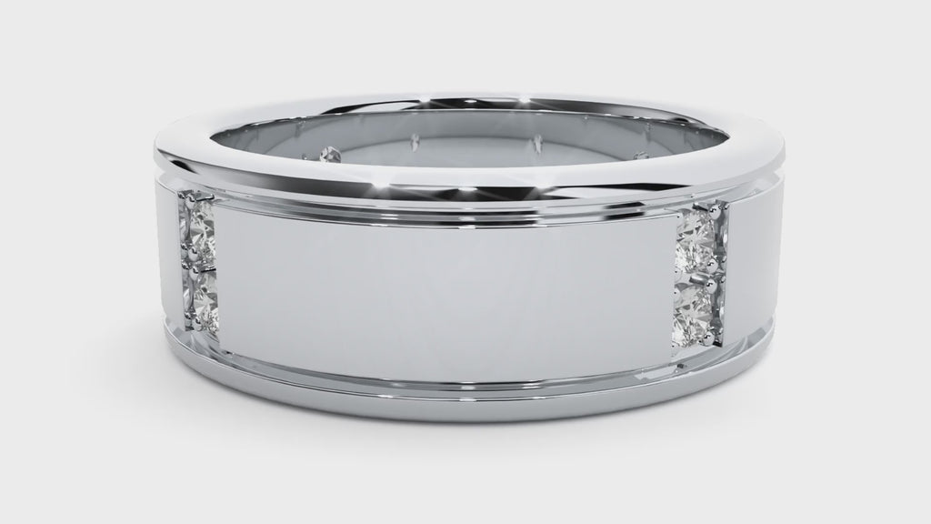 Madeline Diamond Mens Studded Ring