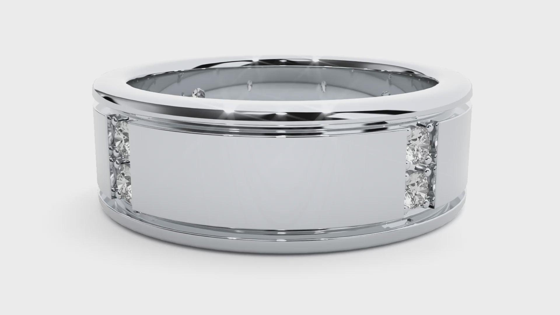 Madeline Diamond Mens Studded Ring