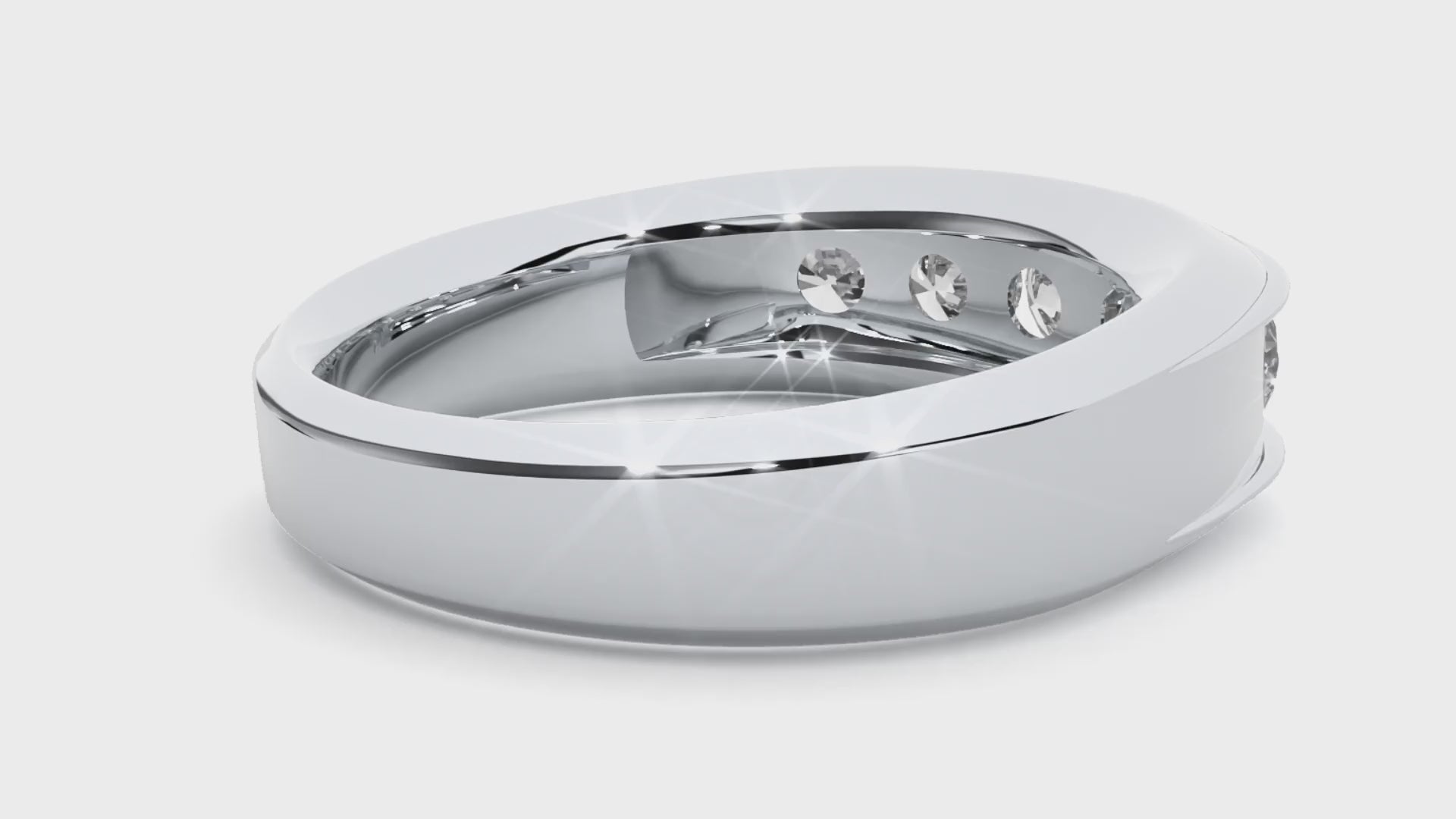 Melrose Diamond Mens Studded Ring