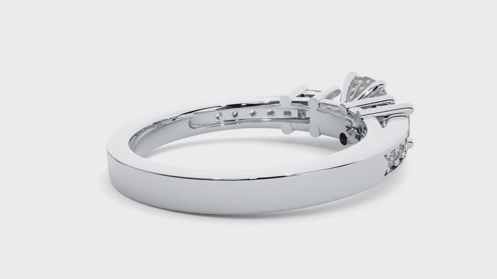 Ingrid Lab Grown Three-Stone Diamond Ring – Elegant & Ethical Design