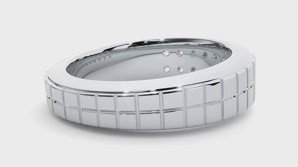 Meredith Diamond Mens Studded Ring
